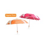 Custom Made Umbrellas  - Custom Made RPET Lightweight Umbrella with Wooden Handle