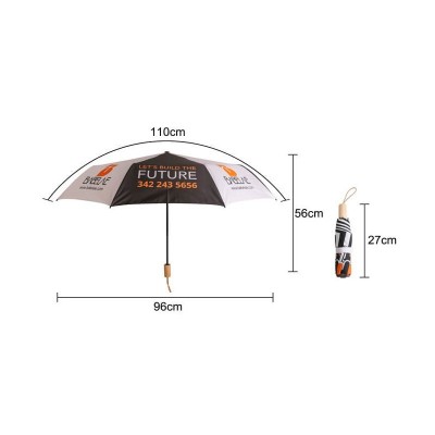 Custom Made Umbrellas  - Custom Made Triple folding RPET umbrella