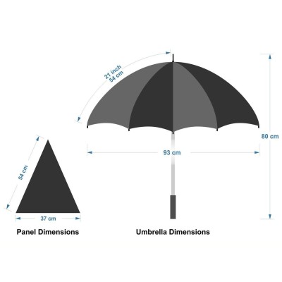 Custom Made Umbrellas  - Designa Full Colour Genie Umbrella-Sea