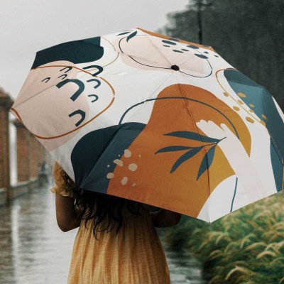 Folding Compact Umbrellas  - Full Colour Compact Umbrella