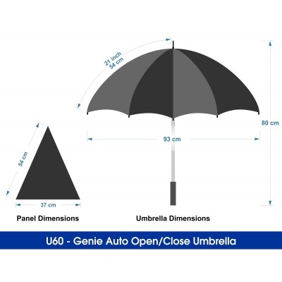 Folding Compact Umbrellas  - Genie Auto Open/Close Umbrella