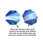 Custom Made Umbrellas  - RPET Wooden Umbrella with Curved Handle