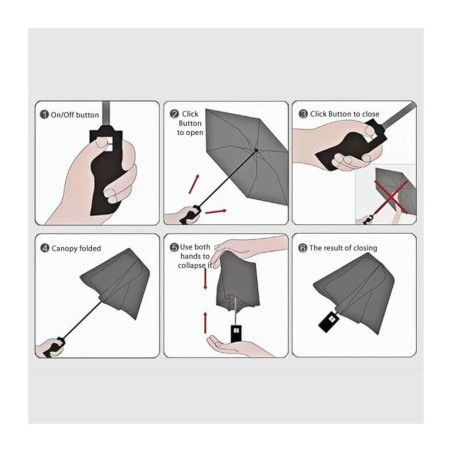 Triple folding RPET umbrella - auto open and close