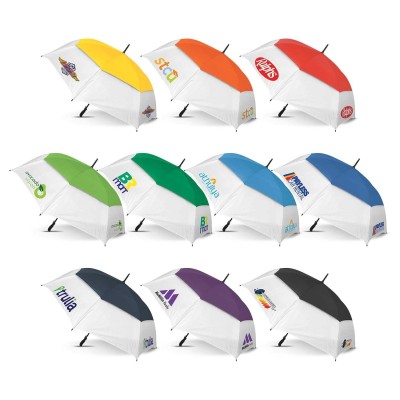 Windproof Golf Umbrellas  - Trident Sports Umbrella - White Panels